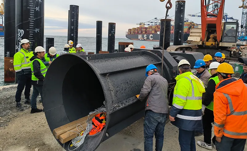 Installation du marteau dd128